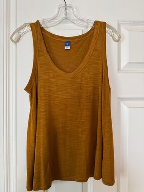 Old Navy Orange Ruse Luxe V Neck Tank Top XS New with Tags